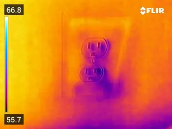Thermal image of wall